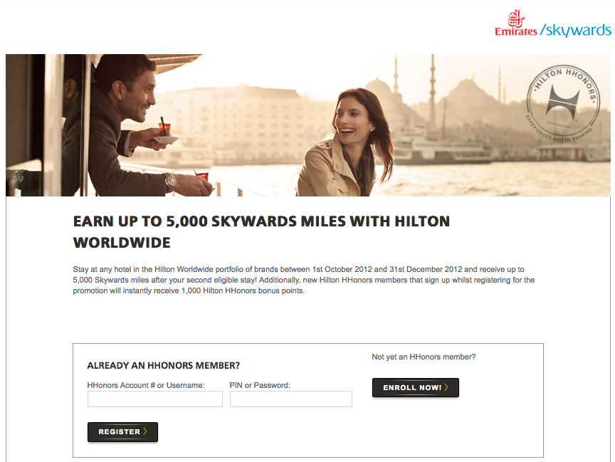 1000 Hilton HHonors Bonus Points